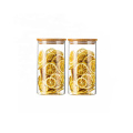 Providing glass candle jar online shopping glass jars for food with bamboo lid BJ-95A